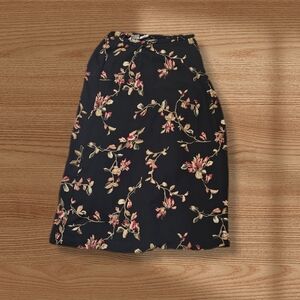Black Vintage Floral Skirt